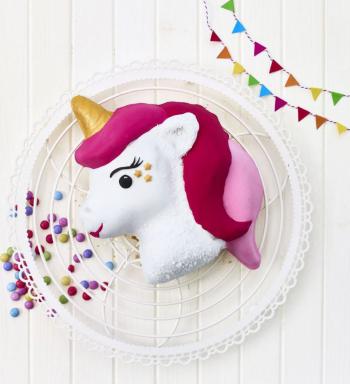 Blacha do pieczenia z pow�ok� nieprzywieraln� w kszta�cie jednoro�ca - Birkmann