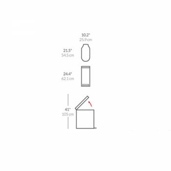 Kosz na �mieci 45L Slim ze stali FPP - simplehuman 