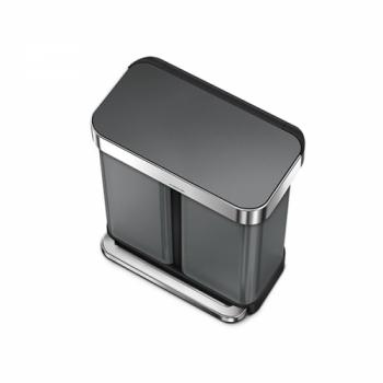 Kosz 58L Liner Pocket Recycler - czarny - simplehuman 