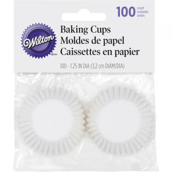 Papilotki do minimuffin�w (100 sztuk), bia�e - 415-2507 - Wilton 