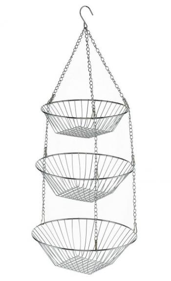 Kosz do zawieszenia warzyw i owoc�w, potr�jny (30 x 73 cm) - Kela 