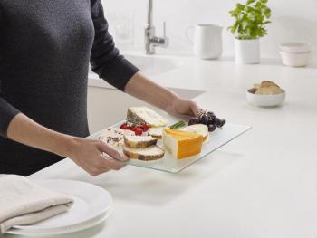 Deska, podstawka ze szk�a hartowanego przezroczysta (30 x 40 cm) - Joseph Joseph