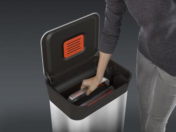 Kosz na odpady, �mieci - Intelligent Waste Titan (30 litr�w), srebrny - Joseph Joseph