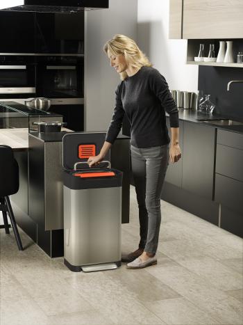 Kosz na odpady, �mieci - Intelligent Waste Titan (30 litr�w), srebrny - Joseph Joseph