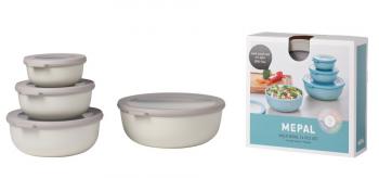 Zestaw misek z pokrywkami (4 sztuki), bia�y - Cirqula - Mepal