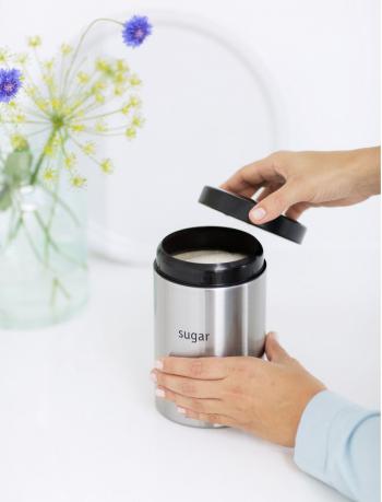 Pojemniki na kaw�, cukier, herbat� (3 szt. w komplecie) ze stali polerowanej - Brabantia