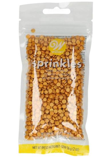 Posypka cukrowa (56 g), z�ote confetti - 03-3071 - Wilton