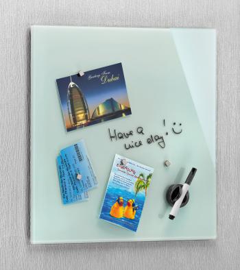 Szklana tablica na notatki (45 x 45 cm), bia�a - Appunto - Cilio