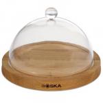 D�bowa deska do sera z kloszem - Boska