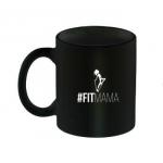 Kubek czarny z napisem ,,Fit Mama'' - Anna Lewandowska HPBA