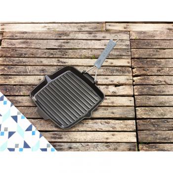 Patelnia grillowa eliwna kwadratowa (24cm) - Staub