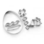 Foremki do wycinania ciasteczek Wielkanocne jajko (9 element�w) -...