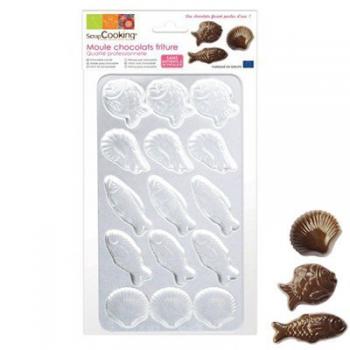 Foremka z tworzywa sztucznego do czekoladek Morze (15 wg��bie�) - ScrapCooking 