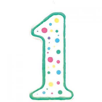 �wieczka zielona na tort „1” - 2811-9101 - Wilton 