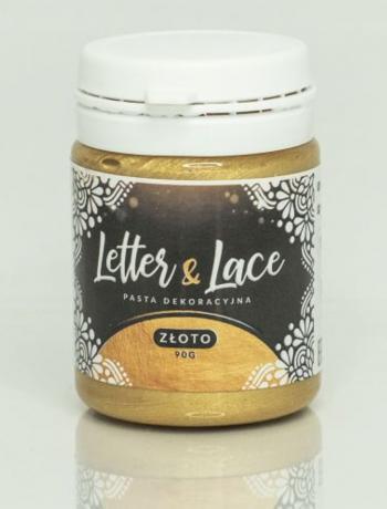 Pasta dekoracyjna, z�ota (90g) - Letter&Lace - Food Colours 