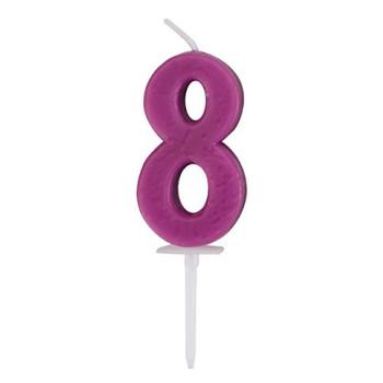 �wieczka fioletowa na tort „8” - Ibili
