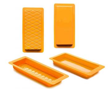 Formy silikonowe do bloku czekoladowego g�adka i waflowa (2 szt. ) - Ibili