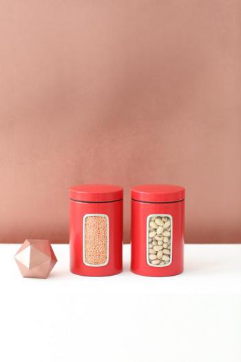 Pojemnik z okienkiem czerwony (1,4 L) - Brabantia