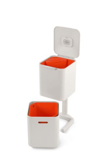 Kosz do segregacji odpad�w (pojemno��: 40l.), ko�� s�oniowa - Joseph Joseph