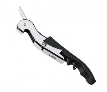 Korkoci�g barma�ski z no�ykiem do folii, dwustopniowy, 12 cm, czerwony - Puglia - Cilio