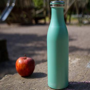 Butelka termiczna stalowa (pojemno��: 750 ml), zielona per�owa - Lurch