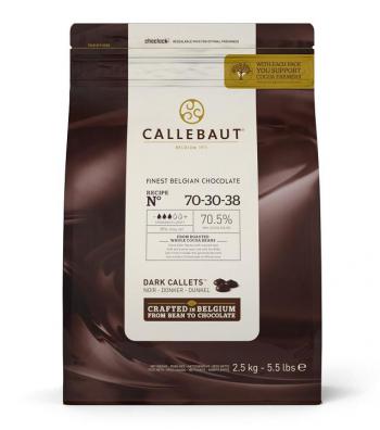 Pastylki czekoladowe z ciemnej czekolady strong (70,5 % kakao, 2,5 kg) - Callebaut 