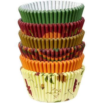 Papilotki do muffin�w „jesienne wzory” (150 sztuk) - 415-7254 - Wilton