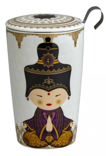 Kubek z zaparzaczem, little Shiva, fioletowy (poj. 350 ml) - TeaEve - Eigenart