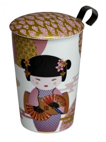 Kubek z zaparzaczem, little Geisha, rowy (poj. 350 ml) - TeaEve - Eigenart