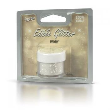 Brokat jadalny do dekoracji ko soniowa, Ivory - Edible Glitter - Rainbow Dust