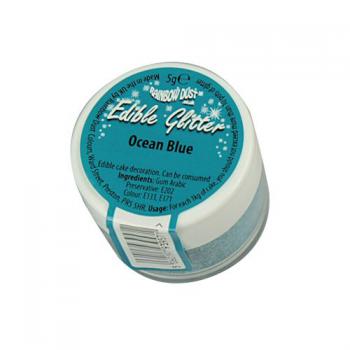 Brokat jadalny do dekoracji bkitny, Ocean Blue - Edible Glitter - Rainbow Dust