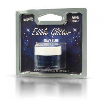 Brokat jadalny do dekoracji ciemny niebieski, Navy Blue - Edible Glitter - Rainbow Dust