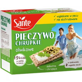 Pieczywo chrupkie oliwkowe, 150 g - Sante 