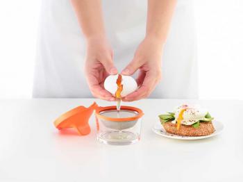 Foremka silikonowa do gotowania jajek w koszulkach, czerwona - Lekue