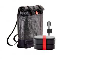 Zestaw lunchowy, czarny - To Go - Lekue 