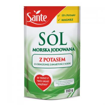 Sl morska jodowana z potasem o obnionej zawartoci sodu (350g) - Sante

