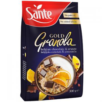 Granola Gold z czekolad� i pomara�cz� (300 g) - Sante
