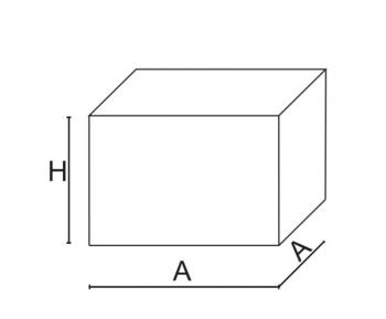 Atrapa do tort�w styropianowa kwadrat (15 cm, wysoko��: 12 cm) - Aledobre.pl 
