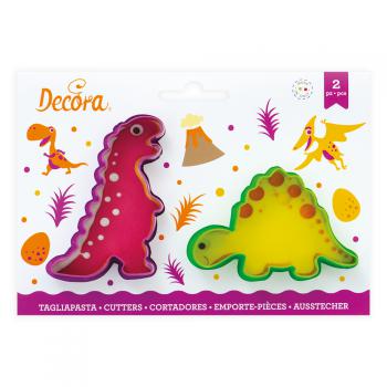 Foremki plastikowe, stegozaur i tyranozaur (2 sztuki) - Decora