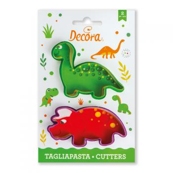 Foremki plastikowe, brontozaur i triceratops (2 sztuki) - Decora