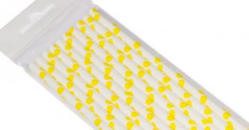 S�omki papierowe, ��te kropki (10 szt.) - AleDobre.pl