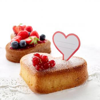 Forma silikonowa okr�g�a do wypieku ciasta w porcjach, serca - Lekue