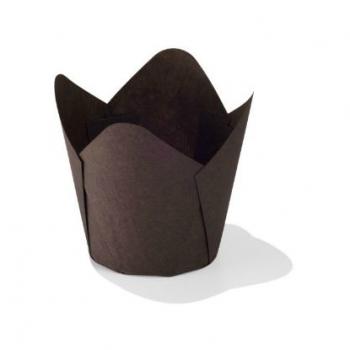 Papilotki woskowane do muffin�w, w kszta�cie tulipan�w (20 sztuk), br�zowe - AleDobre.pl