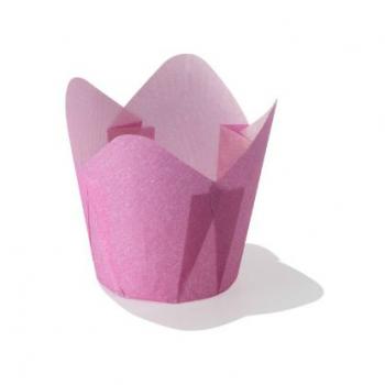 Papilotki woskowane do muffin�w, w kszta�cie tulipan�w (20 sztuk), r�owe - AleDobre.pl