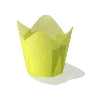 Papilotki woskowane do muffin�w, w kszta�cie tulipan�w (20 sztuk), zielone - AleDobre.pl