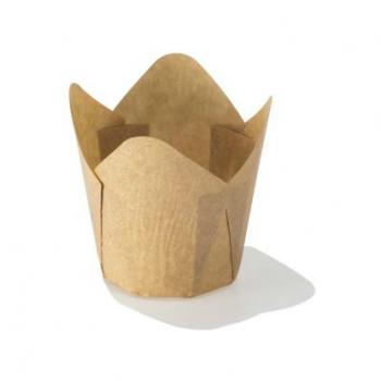 Papilotki woskowane do muffin�w, w kszta�cie tulipan�w (20 sztuk), ecru - AleDobre.pl