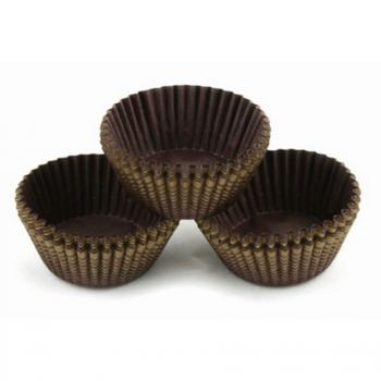 Papilotki do muffin�w br�zowo-z�ote (�rednica 5 cm, 25 szt. w opakowaniu) - AleDobre.pl