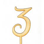 Topper ze sklejki, cyfra 3 (wysoko��: 10 cm)  - Mill Art