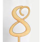 Topper ze sklejki, cyfra 8 (wysoko��: 10 cm)  - Mill Art