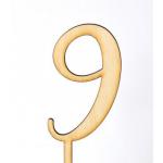 Topper ze sklejki, cyfra 9 (wysoko��: 10 cm)  - Mill Art